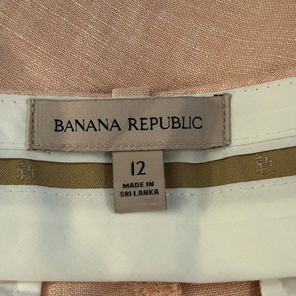 Banana Republic linen high waisted pink Wide Leg Pants - Picture 8 of 8